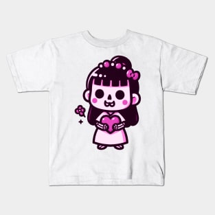 Pink Ghost Doll Kids T-Shirt